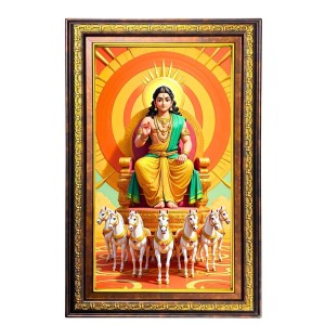 Surya Bhagavan Digital Golden Balck Color Photo Frame | Hindu Religious Wall Decor | 14x20 Inches - Inspirational Wall Art for Office, Home Decor - Ideal Spiritual Gift (F16647) Surya Bhagavan Digital Golden Balck Color Photo Frame | Hindu Religious Wall Decor | 14x20 Inches - Inspirational Wall Art for Office, Home Decor - Ideal Spiritual Gift (F16647)