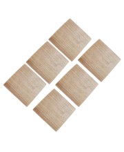 Natural Wooden Square Lid for Glass Tumblers and Carafes – Airtight Drink Cover Pack of 6| Multipurpose Wooden Lid Coaster Combo for Home & Kitchen (6)