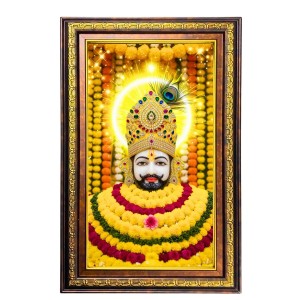 KhatuShyam Digital Golden Balck Color Photo Frame | Hindu Religious Wall Decor | 10x16 Inches - Inspirational Wall Art for Office, Home Decor - Ideal Spiritual Gift (F16675)