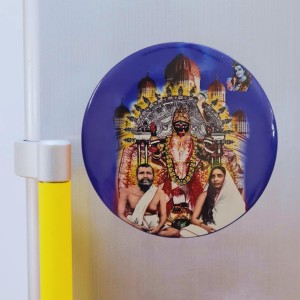 Stainless Steel Round Maa Kali with Sarada Devi & Ramakrishna Paramahansa Fridge Magnet | Devotional & Decorative Refrigerator Magnet for Home & Office | Pack of 1 Stainless Steel Round Maa Kali with Sarada Devi & Ramakrishna Paramahansa Fridge Magnet | Devotional & Decorative Refrigerator Magnet for Home & Office | Pack of 1