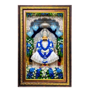 KhatuShyam Digital Golden Balck Color Photo Frame | Hindu Religious Wall Decor | 18x24 Inches - Inspirational Wall Art for Office, Home Decor - Ideal Spiritual Gift (F16681)