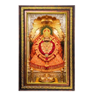 KhatuShyam Digital Golden Balck Color Photo Frame | Hindu Religious Wall Decor | 18x24 Inches - Inspirational Wall Art for Office, Home Decor - Ideal Spiritual Gift (F16683)