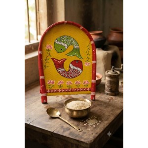 Handcrafted Bamboo Kulo Wall Decor with Hand-Painted Fish Art | Traditional Bengali Folk Art Decorative Bamboo Soop | Eco-Friendly Wall Hanging for Living Room, Entrance, Office & Home Décor Handcrafted Bamboo Kulo Wall Decor with Hand-Painted Fish Art | Traditional Bengali Folk Art Decorative Bamboo Soop | Eco-Friendly Wall Hanging for Living Room, Entrance, Office & Home Décor