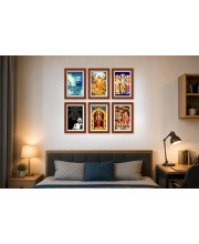 Pack Of 6 Laminated A4 Wall Posters | Spiritual, Motivational & Inspirational Designs | 250 GSM Photo Paper | Water-Resistant | Double-Sided Tape (F39026)
