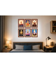 Pack Of 6 Laminated A4 Wall Posters | Spiritual, Motivational & Inspirational Designs | 250 GSM Photo Paper | Water-Resistant | Double-Sided Tape (F39439)
