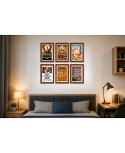 Pack Of 6 Laminated A4 Wall Posters | Spiritual, Motivational & Inspirational Designs | 250 GSM Photo Paper | Water-Resistant | Double-Sided Tape (F39158)