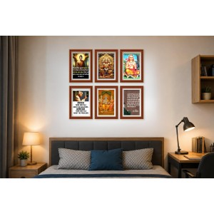 Pack Of 6 Laminated A4 Wall Posters | Spiritual, Motivational & Inspirational Designs | 250 GSM Photo Paper | Water-Resistant | Double-Sided Tape (F39158) Pack Of 6 Laminated A4 Wall Posters | Spiritual, Motivational & Inspirational Designs | 250 GSM Photo Paper | Water-Resistant | Double-Sided Tape (F39158)