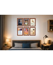 Pack Of 6 Laminated A4 Wall Posters | Spiritual, Motivational & Inspirational Designs | 250 GSM Photo Paper | Water-Resistant | Double-Sided Tape (F38977)