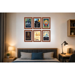 Pack Of 6 Laminated A4 Wall Posters | Spiritual, Motivational & Inspirational Designs | 250 GSM Photo Paper | Water-Resistant | Double-Sided Tape (F39351) Pack Of 6 Laminated A4 Wall Posters | Spiritual, Motivational & Inspirational Designs | 250 GSM Photo Paper | Water-Resistant | Double-Sided Tape (F39351)