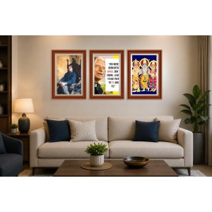 Pack Of 6 Laminated A4 Wall Posters | Spiritual, Motivational & Inspirational Designs | 250 GSM Photo Paper | Water-Resistant | Double-Sided Tape (F39292)