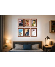 Pack Of 6 Laminated A4 Wall Posters | Spiritual, Motivational & Inspirational Designs | 250 GSM Photo Paper | Water-Resistant | Double-Sided Tape (F39304)