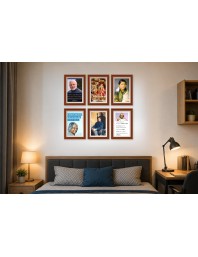 Pack Of 6 Laminated A4 Wall Posters | Spiritual, Motivational & Inspirational Designs | 250 GSM Photo Paper | Water-Resistant | Double-Sided Tape (F39304)