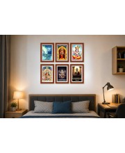 Pack Of 6 Laminated A4 Wall Posters | Spiritual, Motivational & Inspirational Designs | 250 GSM Photo Paper | Water-Resistant | Double-Sided Tape (F39187)