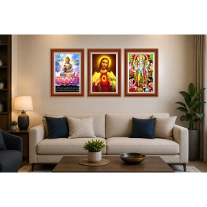 Pack Of 6 Laminated A4 Wall Posters | Spiritual, Motivational & Inspirational Designs | 250 GSM Photo Paper | Water-Resistant | Double-Sided Tape (F39303)