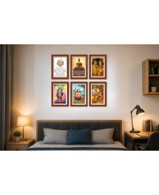 Pack Of 6 Laminated A4 Wall Posters | Spiritual, Motivational & Inspirational Designs | 250 GSM Photo Paper | Water-Resistant | Double-Sided Tape (F39102)