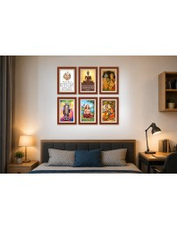 Pack Of 6 Laminated A4 Wall Posters | Spiritual, Motivational & Inspirational Designs | 250 GSM Photo Paper | Water-Resistant | Double-Sided Tape (F39102)