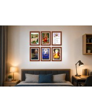 Pack Of 6 Laminated A4 Wall Posters | Spiritual, Motivational & Inspirational Designs | 250 GSM Photo Paper | Water-Resistant | Double-Sided Tape (F38990)