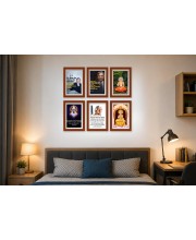 Pack Of 6 Laminated A4 Wall Posters | Spiritual, Motivational & Inspirational Designs | 250 GSM Photo Paper | Water-Resistant | Double-Sided Tape (F39104)