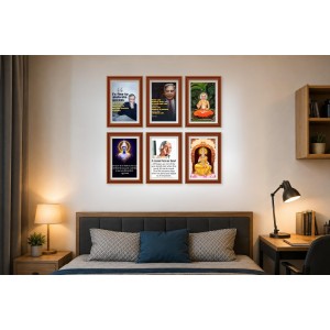 Pack Of 6 Laminated A4 Wall Posters | Spiritual, Motivational & Inspirational Designs | 250 GSM Photo Paper | Water-Resistant | Double-Sided Tape (F39104) Pack Of 6 Laminated A4 Wall Posters | Spiritual, Motivational & Inspirational Designs | 250 GSM Photo Paper | Water-Resistant | Double-Sided Tape (F39104)