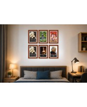 Pack Of 6 Laminated A4 Wall Posters | Spiritual, Motivational & Inspirational Designs | 250 GSM Photo Paper | Water-Resistant | Double-Sided Tape (F39393)