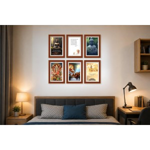 Pack Of 6 Laminated A4 Wall Posters | Spiritual, Motivational & Inspirational Designs | 250 GSM Photo Paper | Water-Resistant | Double-Sided Tape (F39057) Pack Of 6 Laminated A4 Wall Posters | Spiritual, Motivational & Inspirational Designs | 250 GSM Photo Paper | Water-Resistant | Double-Sided Tape (F39057)