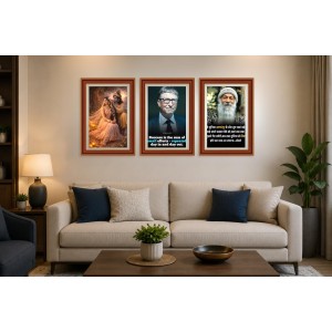 Pack Of 6 Laminated A4 Wall Posters | Spiritual, Motivational & Inspirational Designs | 250 GSM Photo Paper | Water-Resistant | Double-Sided Tape (F39029)