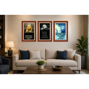 Pack Of 6 Laminated A4 Wall Posters | Spiritual, Motivational & Inspirational Designs | 250 GSM Photo Paper | Water-Resistant | Double-Sided Tape (F39047)
