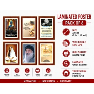Pack Of 6 Laminated A4 Wall Posters | Spiritual, Motivational & Inspirational Designs | 250 GSM Photo Paper | Water-Resistant | Double-Sided Tape (F39401) Pack Of 6 Laminated A4 Wall Posters | Spiritual, Motivational & Inspirational Designs | 250 GSM Photo Paper | Water-Resistant | Double-Sided Tape (F39401)