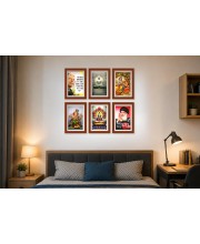Pack Of 6 Laminated A4 Wall Posters | Spiritual, Motivational & Inspirational Designs | 250 GSM Photo Paper | Water-Resistant | Double-Sided Tape (F39422)