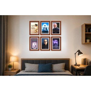 Pack Of 6 Laminated A4 Wall Posters | Spiritual, Motivational & Inspirational Designs | 250 GSM Photo Paper | Water-Resistant | Double-Sided Tape (F38998)