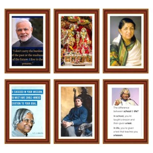 Pack Of 6 Laminated A4 Wall Posters | Spiritual, Motivational & Inspirational Designs | 250 GSM Photo Paper | Water-Resistant | Double-Sided Tape (F39304)