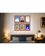 Pack Of 6 Laminated A4 Wall Posters | Spiritual, Motivational & Inspirational Designs | 250 GSM Photo Paper | Water-Resistant | Double-Sided Tape (F39366)