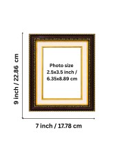 Golden Photo Frame for Home Decor & Puja Room | Decorative Religious Wall Art with Golden Finish | Hindu God Frame for Temple, Living Room, Office & Gift Purpose
