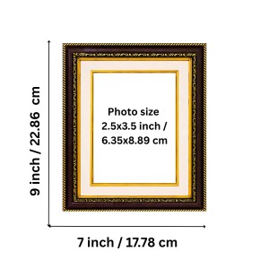 Golden Photo Frame for Home Decor & Puja Room | Decorative Religious Wall Art with Golden Finish | Hindu God Frame for Temple, Living Room, Office & Gift Purpose (Gopal)