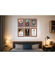 Pack Of 6 Laminated A4 Wall Posters | Spiritual, Motivational & Inspirational Designs | 250 GSM Photo Paper | Water-Resistant | Double-Sided Tape (F39234)