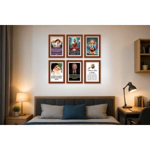 Pack Of 6 Laminated A4 Wall Posters | Spiritual, Motivational & Inspirational Designs | 250 GSM Photo Paper | Water-Resistant | Double-Sided Tape (F39234) Pack Of 6 Laminated A4 Wall Posters | Spiritual, Motivational & Inspirational Designs | 250 GSM Photo Paper | Water-Resistant | Double-Sided Tape (F39234)