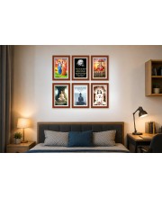 Pack Of 6 Laminated A4 Wall Posters | Spiritual, Motivational & Inspirational Designs | 250 GSM Photo Paper | Water-Resistant | Double-Sided Tape (F39289)