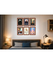 Pack Of 6 Laminated A4 Wall Posters | Spiritual, Motivational & Inspirational Designs | 250 GSM Photo Paper | Water-Resistant | Double-Sided Tape (F39335)