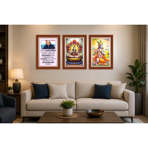 Pack Of 6 Laminated A4 Wall Posters | Spiritual, Motivational & Inspirational Designs | 250 GSM Photo Paper | Water-Resistant | Double-Sided Tape (F39317)