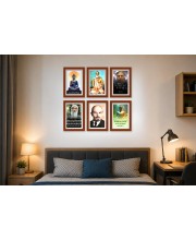 Pack Of 6 Laminated A4 Wall Posters | Spiritual, Motivational & Inspirational Designs | 250 GSM Photo Paper | Water-Resistant | Double-Sided Tape (F39278)