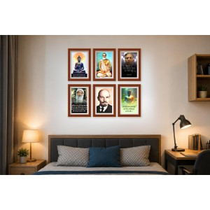 Pack Of 6 Laminated A4 Wall Posters | Spiritual, Motivational & Inspirational Designs | 250 GSM Photo Paper | Water-Resistant | Double-Sided Tape (F39278)