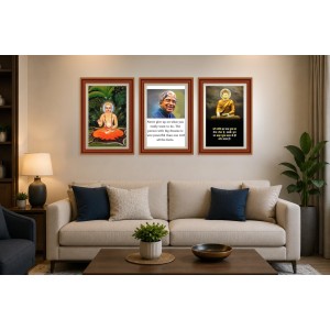 Pack Of 6 Laminated A4 Wall Posters | Spiritual, Motivational & Inspirational Designs | 250 GSM Photo Paper | Water-Resistant | Double-Sided Tape (F39287)