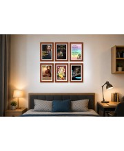 Pack Of 6 Laminated A4 Wall Posters | Spiritual, Motivational & Inspirational Designs | 250 GSM Photo Paper | Water-Resistant | Double-Sided Tape (F39212)