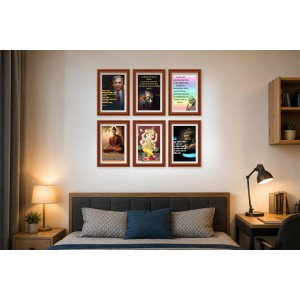 Pack Of 6 Laminated A4 Wall Posters | Spiritual, Motivational & Inspirational Designs | 250 GSM Photo Paper | Water-Resistant | Double-Sided Tape (F39212) Pack Of 6 Laminated A4 Wall Posters | Spiritual, Motivational & Inspirational Designs | 250 GSM Photo Paper | Water-Resistant | Double-Sided Tape (F39212)