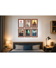 Pack Of 6 Laminated A4 Wall Posters | Spiritual, Motivational & Inspirational Designs | 250 GSM Photo Paper | Water-Resistant | Double-Sided Tape (F39331)