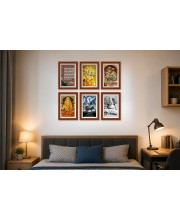 Pack Of 6 Laminated A4 Wall Posters | Spiritual, Motivational & Inspirational Designs | 250 GSM Photo Paper | Water-Resistant | Double-Sided Tape (F39283)