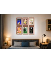 Pack Of 6 Laminated A4 Wall Posters | Spiritual, Motivational & Inspirational Designs | 250 GSM Photo Paper | Water-Resistant | Double-Sided Tape (F39406)