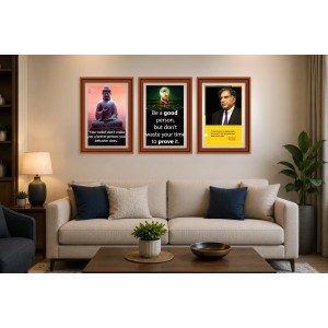 Pack Of 6 Laminated A4 Wall Posters | Spiritual, Motivational & Inspirational Designs | 250 GSM Photo Paper | Water-Resistant | Double-Sided Tape (F39316)