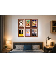 Pack Of 6 Laminated A4 Wall Posters | Spiritual, Motivational & Inspirational Designs | 250 GSM Photo Paper | Water-Resistant | Double-Sided Tape (F39145)