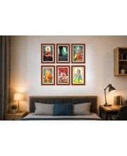 Pack Of 6 Laminated A4 Wall Posters | Spiritual, Motivational & Inspirational Designs | 250 GSM Photo Paper | Water-Resistant | Double-Sided Tape (F39391)
